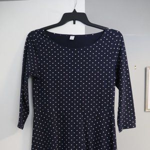 Old Navy Blue and White Polka Dot Dress